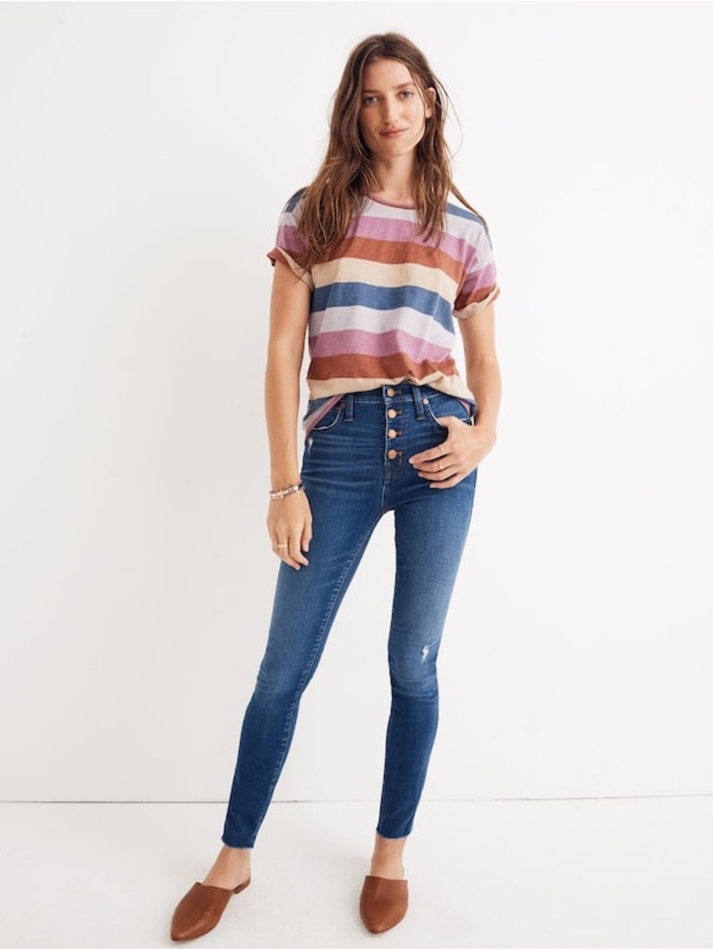 Madewell 10" High-Rise Skinny Jeans in Hanna Wash